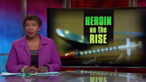 PBS anchor woman introducing heroin addiction story